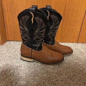 Toddler Black and Brown Western Boots